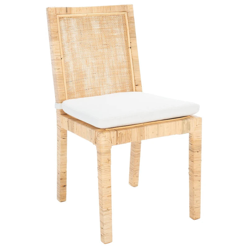 Sedia da pranzo Jessye Cane con cuscino (set da 2) - 21.7 L x 18.1 P x 38.6 A - 22W x 18D x 39H