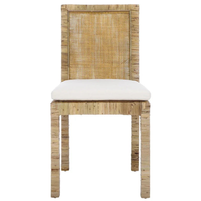 Sedia da pranzo Jessye Cane con cuscino (set da 2) - 21.7 L x 18.1 P x 38.6 A - 22W x 18D x 39H