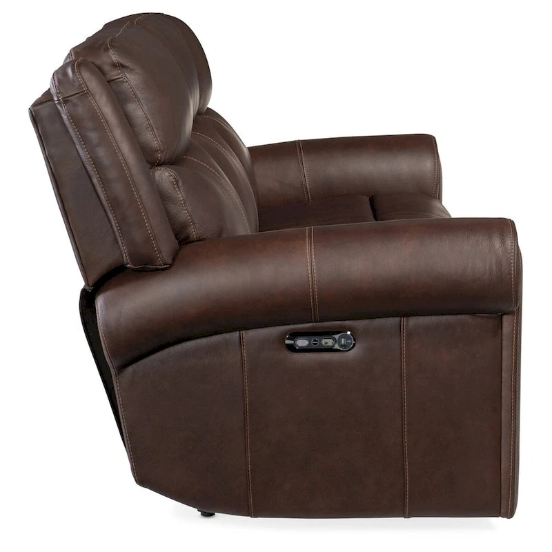Divano in pelle elettrico largo 89"