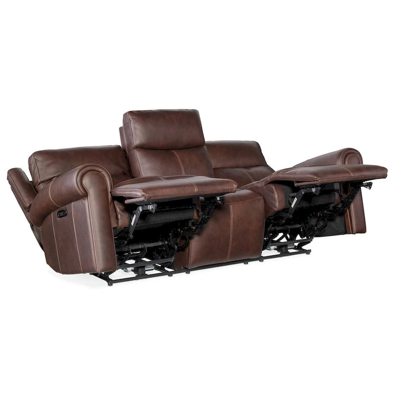 Divano in pelle elettrico largo 89"