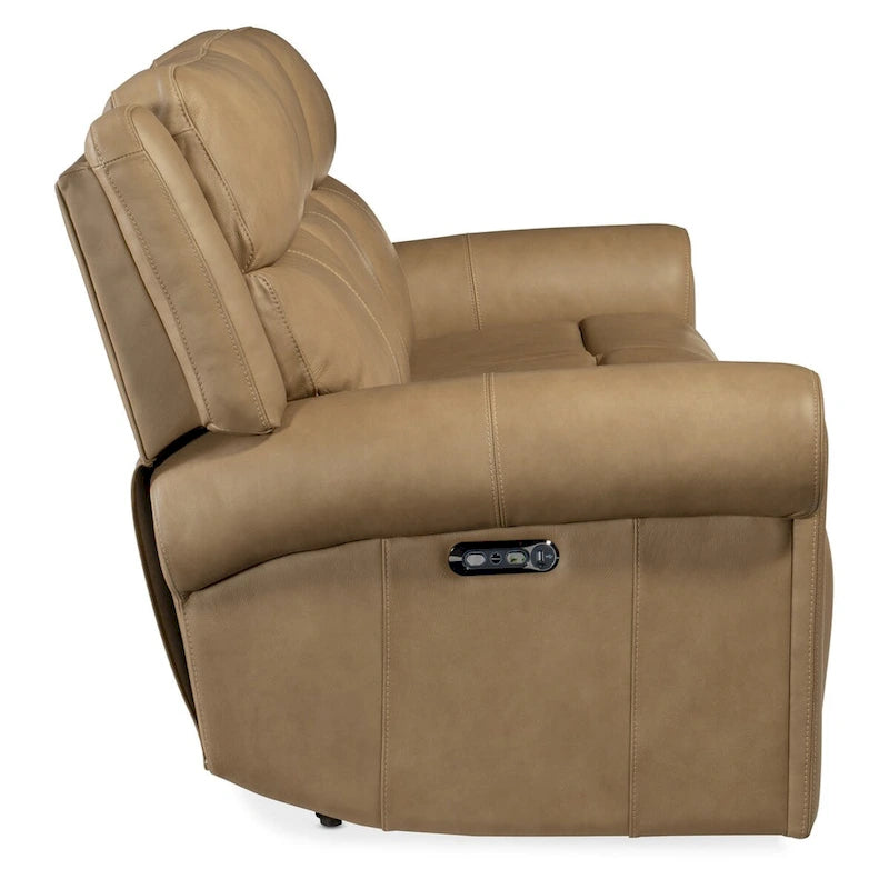 Divano in pelle elettrico largo 89"