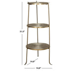 Tavolino in ottone - 14 x 14 x 31,5 - 14Lx14Px32A
