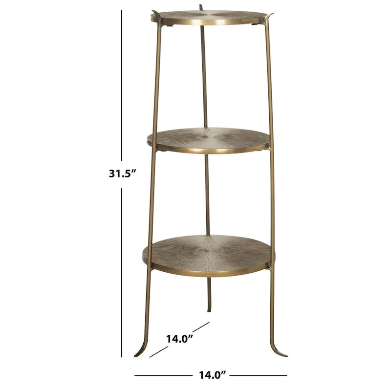 Tavolino in ottone - 14 x 14 x 31,5 - 14Lx14Px32A