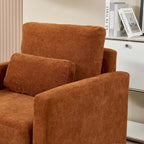 Poltrona di design moderna in ciniglia per soggiorno