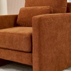 Poltrona di design moderna in ciniglia per soggiorno
