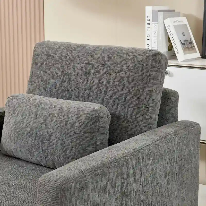 Poltrona di design moderna in ciniglia per soggiorno