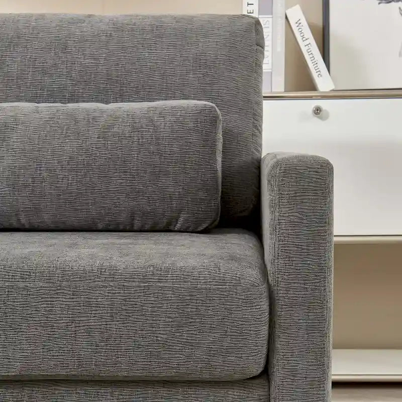 Poltrona di design moderna in ciniglia per soggiorno