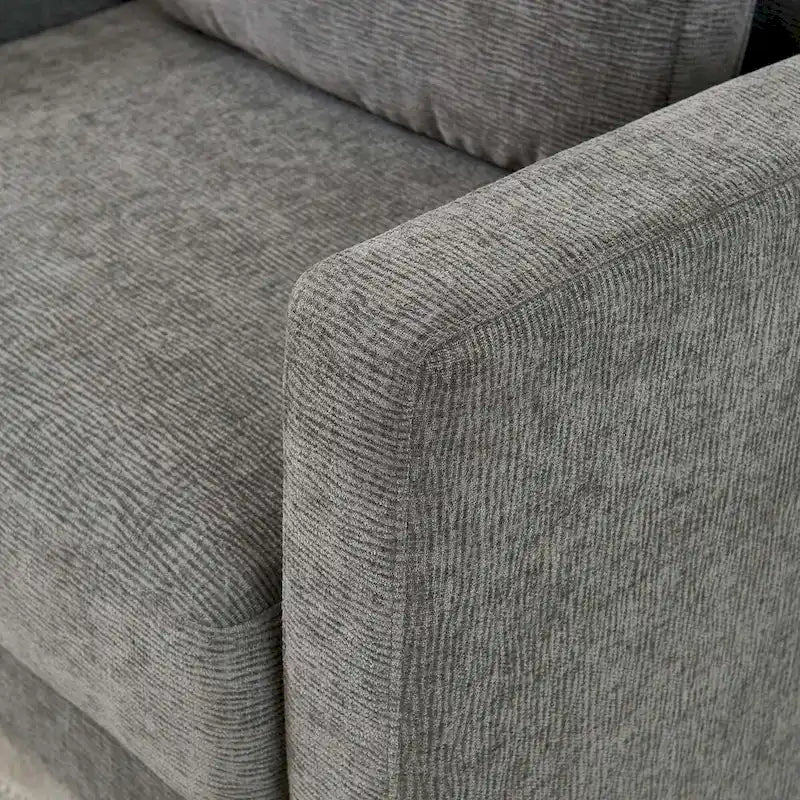 Poltrona di design moderna in ciniglia per soggiorno
