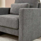 Poltrona di design moderna in ciniglia per soggiorno