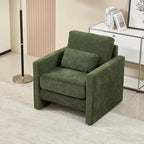 Poltrona di design moderna in ciniglia per soggiorno