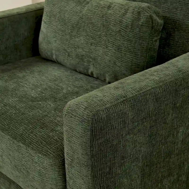 Poltrona di design moderna in ciniglia per soggiorno