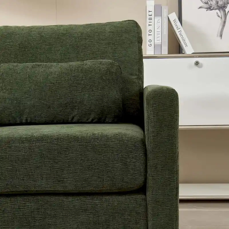 Poltrona di design moderna in ciniglia per soggiorno