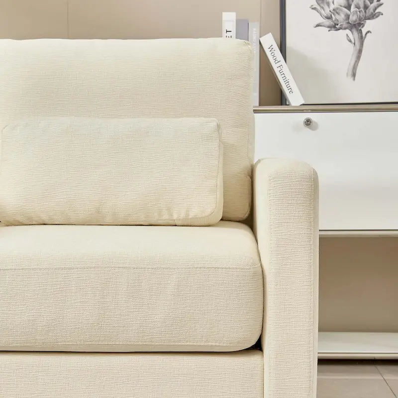 Poltrona di design moderna in ciniglia per soggiorno
