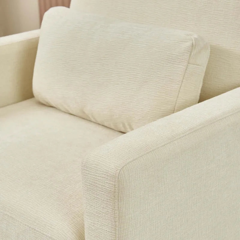 Poltrona di design moderna in ciniglia per soggiorno