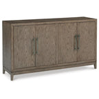 Mobile Credenza/Buffet da 64 Pollici, con 2 Armadietti a Doppia Anta, Marrone Rustico