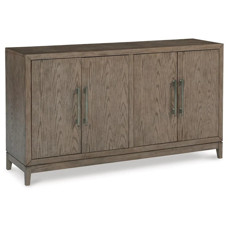 Mobile Credenza/Buffet da 64 Pollici, con 2 Armadietti a Doppia Anta, Marrone Rustico