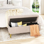 Panca ottomana contenitore moderna trapuntata, panca contenitore rivestita in velluto con bottoni, perfetta per camera da letto, soggiorno, ingresso