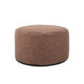  Round Foot Pouf Panama Chocolate