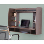 Scrivania per Computer a Muro Versatile - Scrivania da Studio Elegante e Salvaspazio con Mensole - Ideale per il Soggiorno